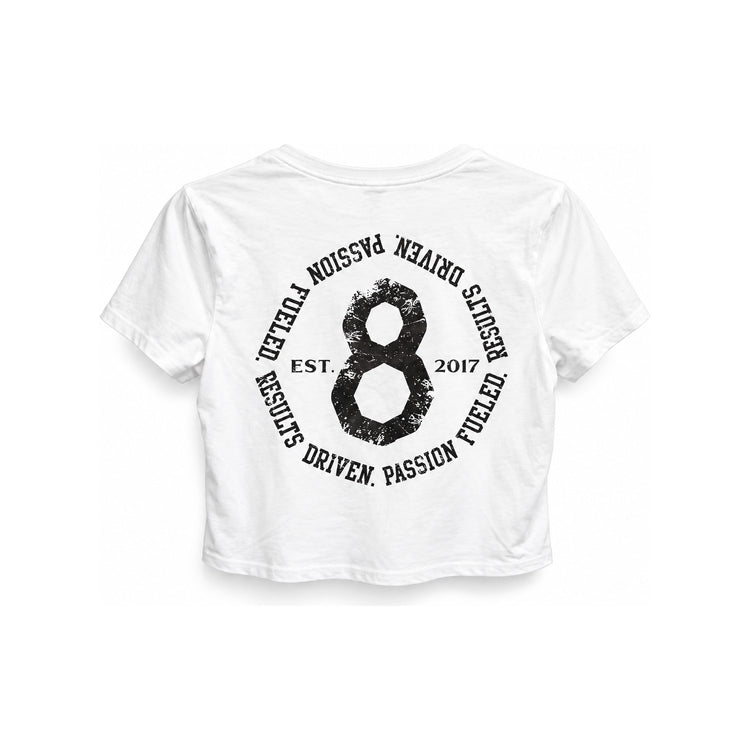 Elev8tion white crop tee