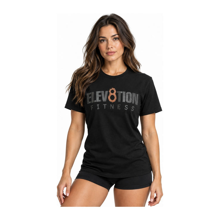Elev8tion Shimmer Logo Tee - Black